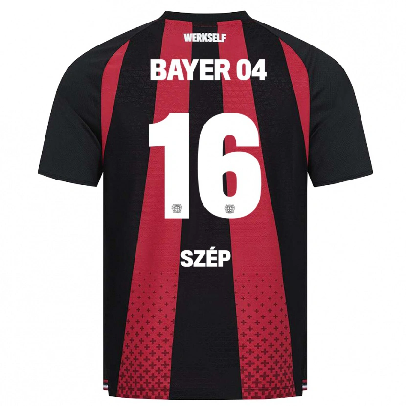 Danxen Niño Camiseta Márton Szép #16 Negro Blanco Rojo 1ª Equipación 2026/27 La Camisa
