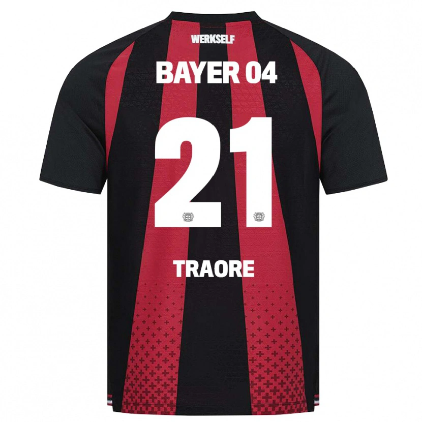 Danxen Niño Camiseta Amaël-Demba Traoré #21 Negro Blanco Rojo 1ª Equipación 2026/27 La Camisa