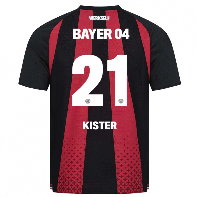 Danxen Niño Camiseta Akim Kister #21 Negro Blanco Rojo 1ª Equipación 2026/27 La Camisa