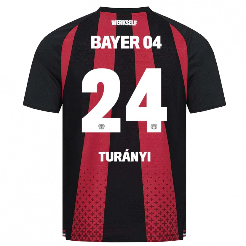 Danxen Niño Camiseta Lilla Turányi #24 Negro Blanco Rojo 1ª Equipación 2026/27 La Camisa