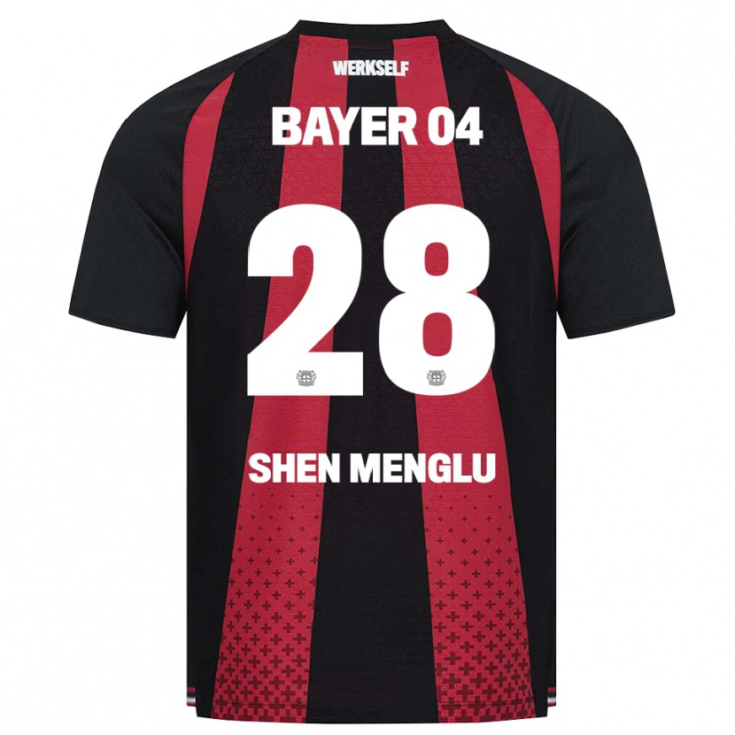 Danxen Niño Camiseta Shen Menglu #28 Negro Blanco Rojo 1ª Equipación 2026/27 La Camisa