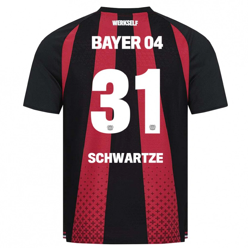 Danxen Niño Camiseta Paula Schwartze #31 Negro Blanco Rojo 1ª Equipación 2026/27 La Camisa