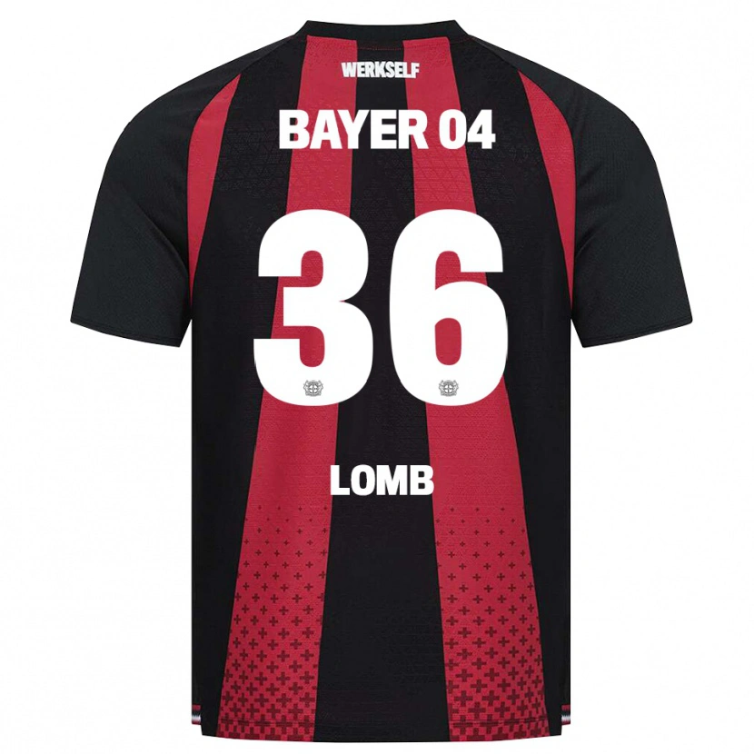 Danxen Niño Camiseta Niklas Lomb #36 Negro Blanco Rojo 1ª Equipación 2026/27 La Camisa