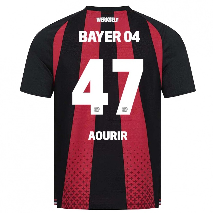 Danxen Niño Camiseta Ayman Aourir #47 Negro Blanco Rojo 1ª Equipación 2026/27 La Camisa