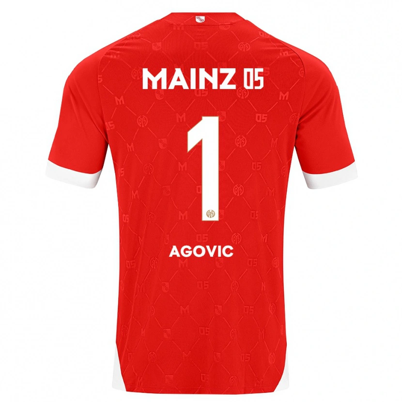 Danxen Niño Camiseta Daris Agovic #1 Rojo Blanco 1ª Equipación 2026/27 La Camisa