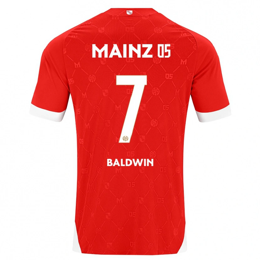Danxen Niño Camiseta Kevin Baldwin #7 Rojo Blanco 1ª Equipación 2026/27 La Camisa