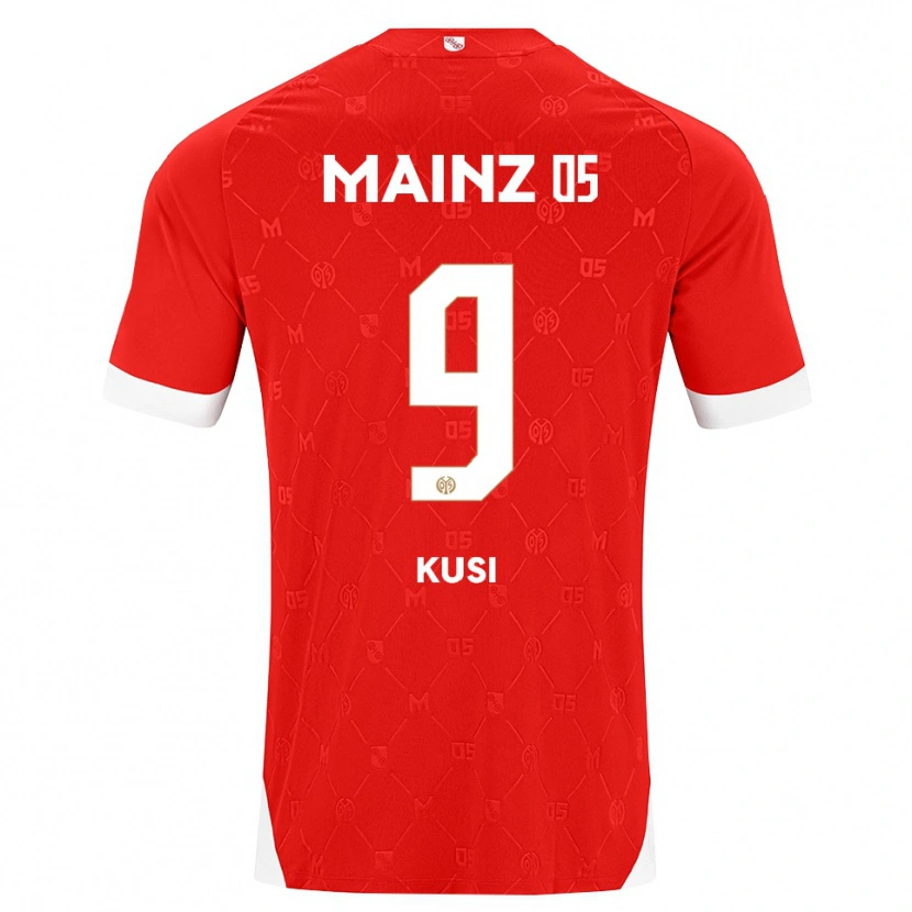 Danxen Niño Camiseta Jemain Kusi #9 Rojo Blanco 1ª Equipación 2026/27 La Camisa