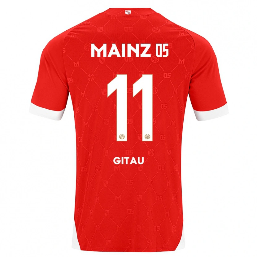 Danxen Niño Camiseta Andre Gitau #11 Rojo Blanco 1ª Equipación 2026/27 La Camisa