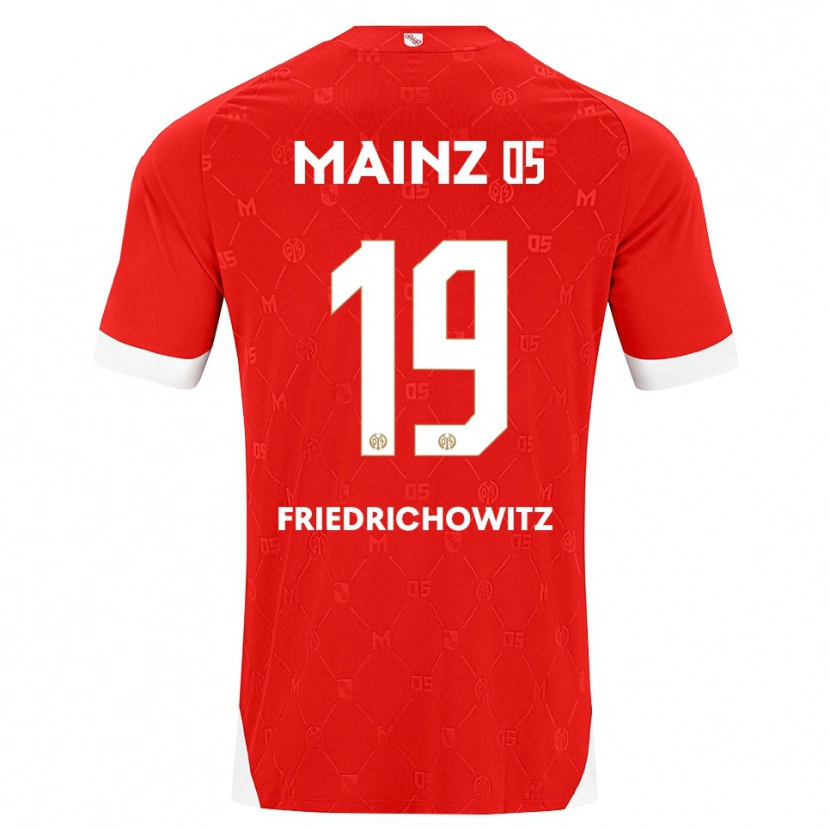 Danxen Niño Camiseta Anna Friedrichowitz #19 Rojo Blanco 1ª Equipación 2026/27 La Camisa