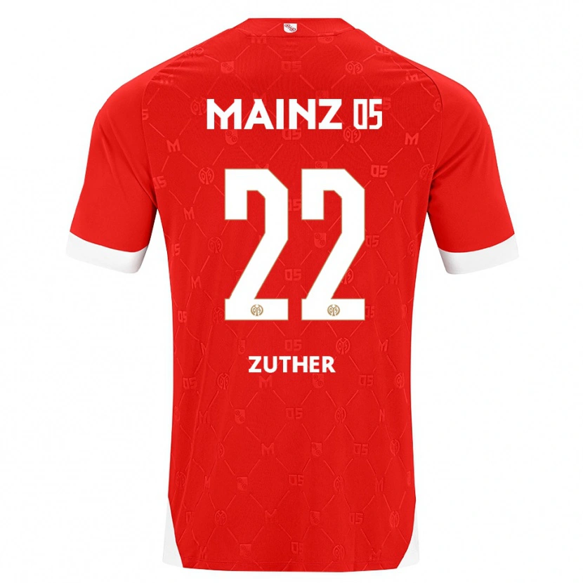 Danxen Niño Camiseta Pit Zuther #22 Rojo Blanco 1ª Equipación 2026/27 La Camisa