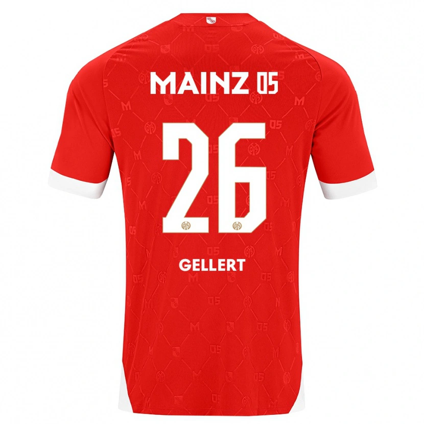 Danxen Niño Camiseta Mona Gellert #26 Rojo Blanco 1ª Equipación 2026/27 La Camisa