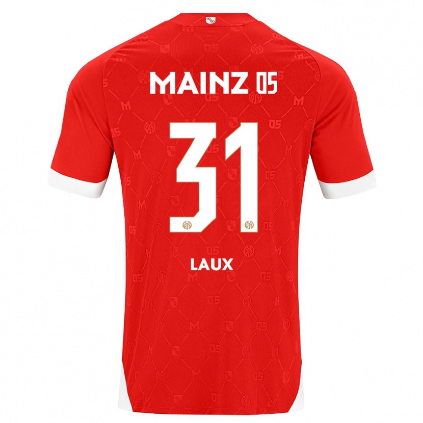 Danxen Niño Camiseta Lucas Laux #31 Rojo Blanco 1ª Equipación 2026/27 La Camisa