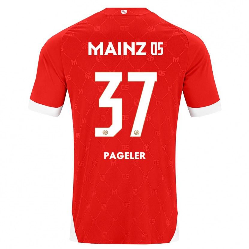 Danxen Niño Camiseta Maja Pageler #37 Rojo Blanco 1ª Equipación 2026/27 La Camisa