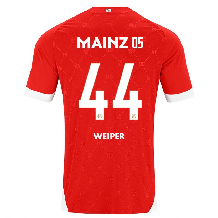 Danxen Niño Camiseta Nelson Weiper #44 Rojo Blanco 1ª Equipación 2026/27 La Camisa