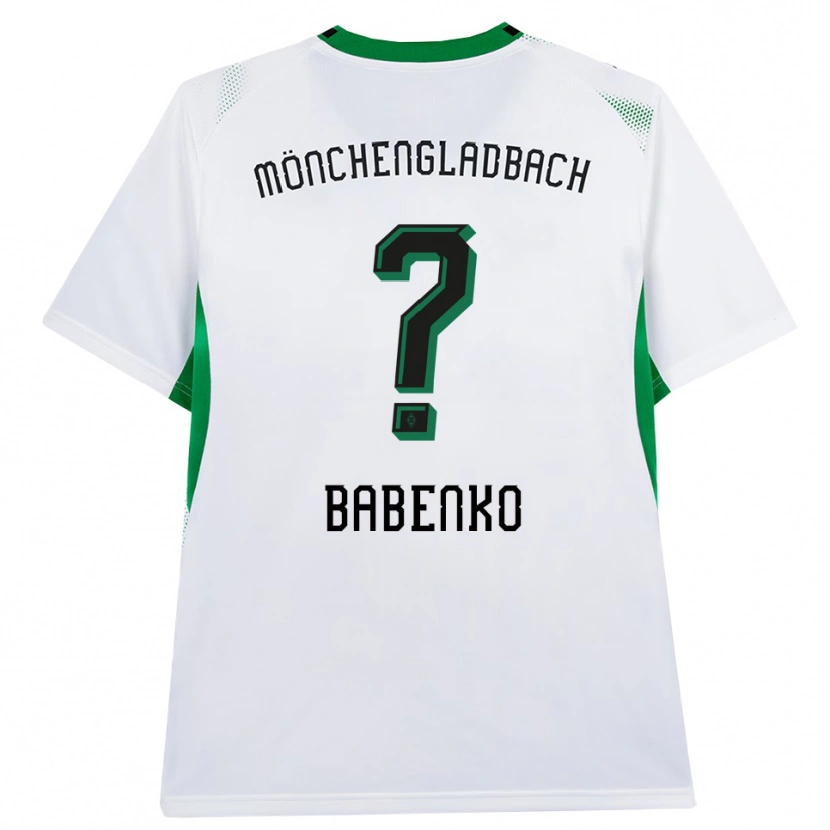 Danxen Niño Camiseta Artur Babenko #0 Blanco Negro Verde 1ª Equipación 2026/27 La Camisa