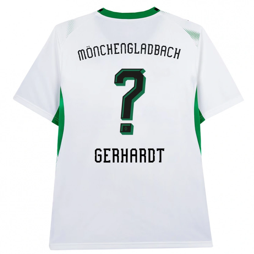 Danxen Niño Camiseta Konstantin Gerhardt #0 Blanco Negro Verde 1ª Equipación 2026/27 La Camisa