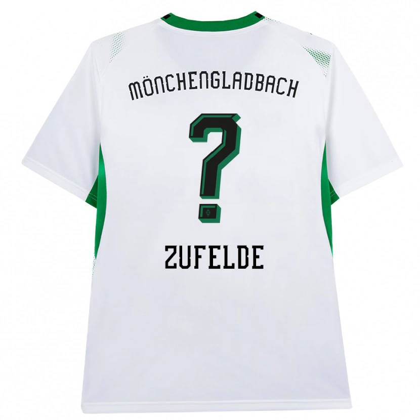 Danxen Niño Camiseta Isaac Zufelde #0 Blanco Negro Verde 1ª Equipación 2026/27 La Camisa