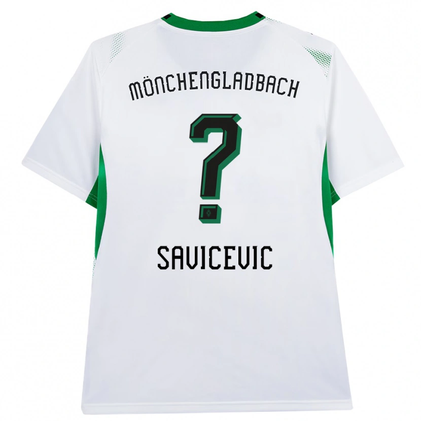 Danxen Niño Camiseta Stefan Savicevic #0 Blanco Negro Verde 1ª Equipación 2026/27 La Camisa