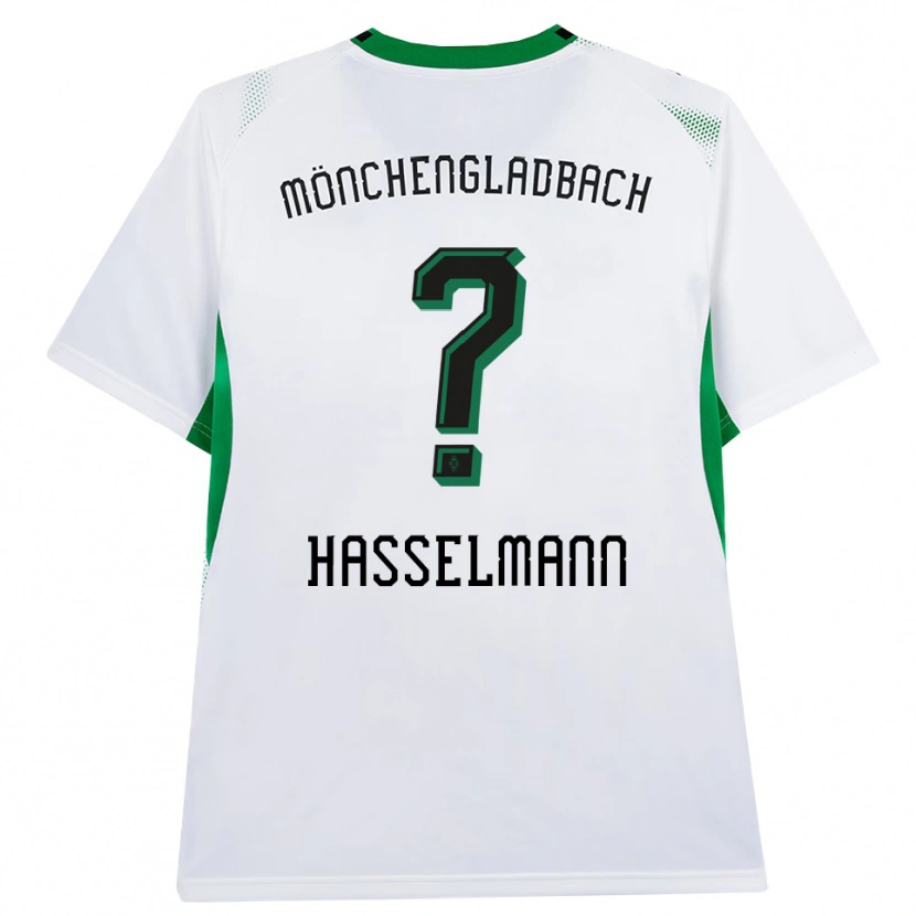 Danxen Niño Camiseta Nina Hasselmann #0 Blanco Negro Verde 1ª Equipación 2026/27 La Camisa