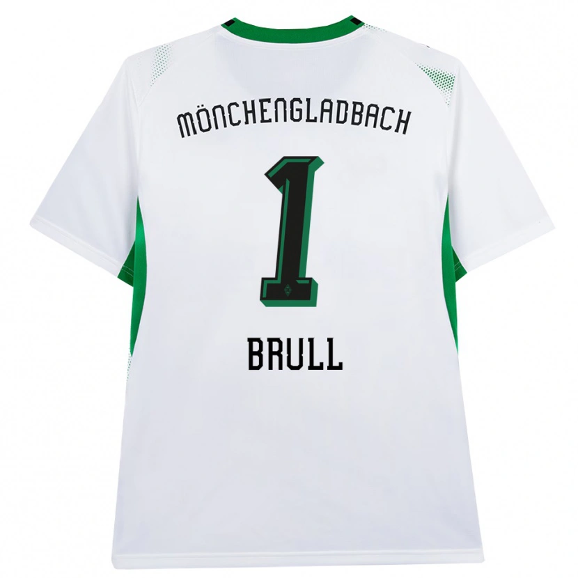 Danxen Niño Camiseta Maximilian Brüll #1 Blanco Negro Verde 1ª Equipación 2026/27 La Camisa
