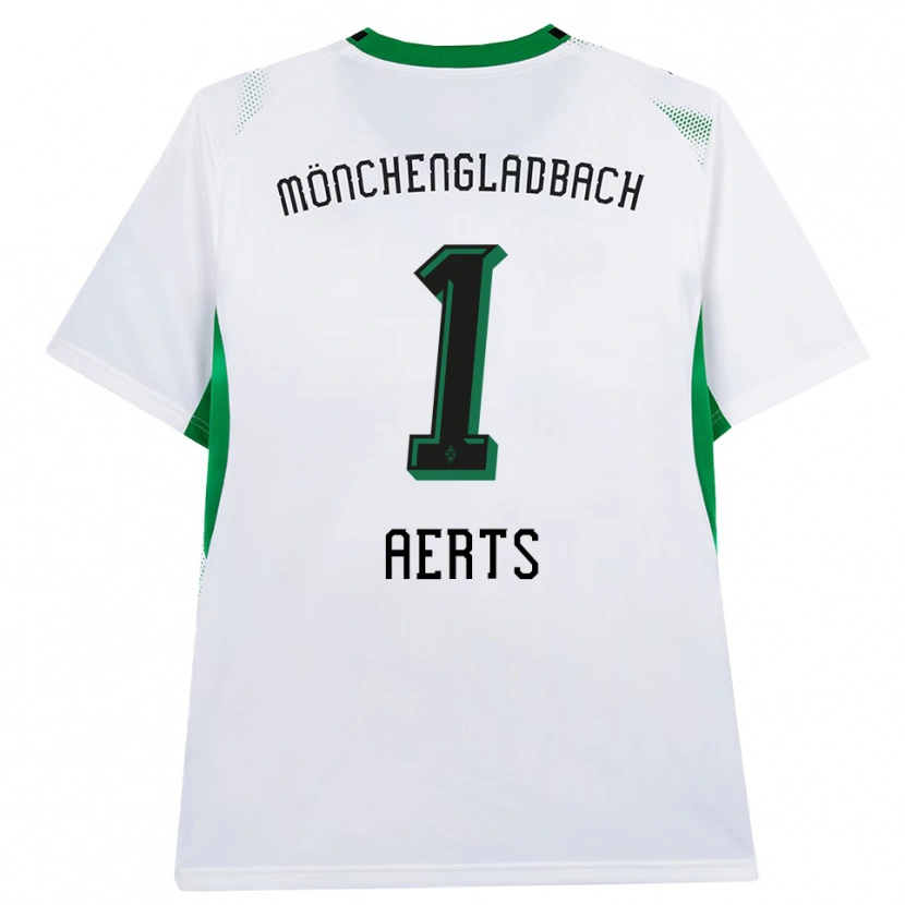 Danxen Niño Camiseta Liv Aerts #1 Blanco Negro Verde 1ª Equipación 2026/27 La Camisa