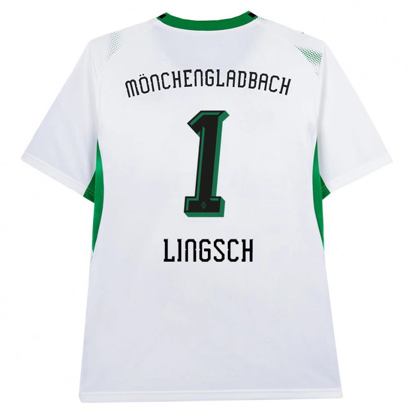 Danxen Niño Camiseta Tina Lingsch #1 Blanco Negro Verde 1ª Equipación 2026/27 La Camisa