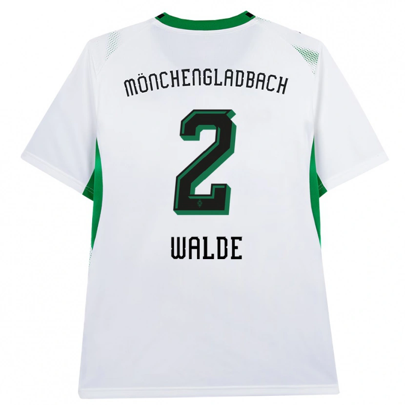 Danxen Niño Camiseta Simon Walde #2 Blanco Negro Verde 1ª Equipación 2026/27 La Camisa