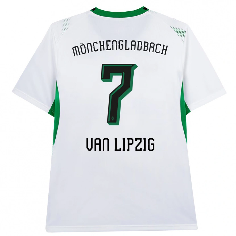Danxen Niño Camiseta Mika Van Lipzig #7 Blanco Negro Verde 1ª Equipación 2026/27 La Camisa