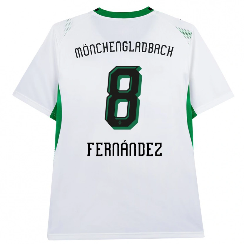 Danxen Niño Camiseta Oriol Fernandez Berenguer #8 Blanco Negro Verde 1ª Equipación 2026/27 La Camisa