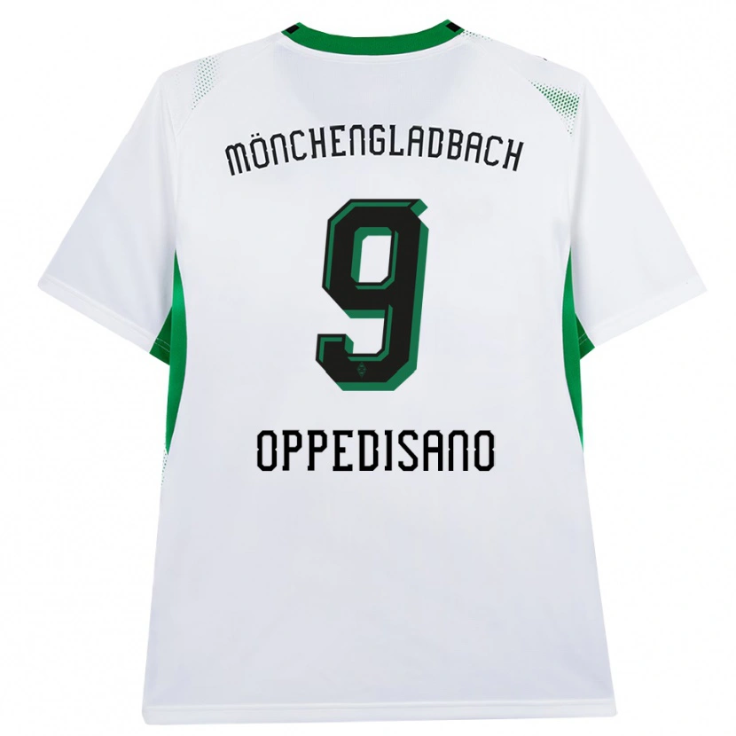 Danxen Niño Camiseta Valentina Oppedisano #9 Blanco Negro Verde 1ª Equipación 2026/27 La Camisa