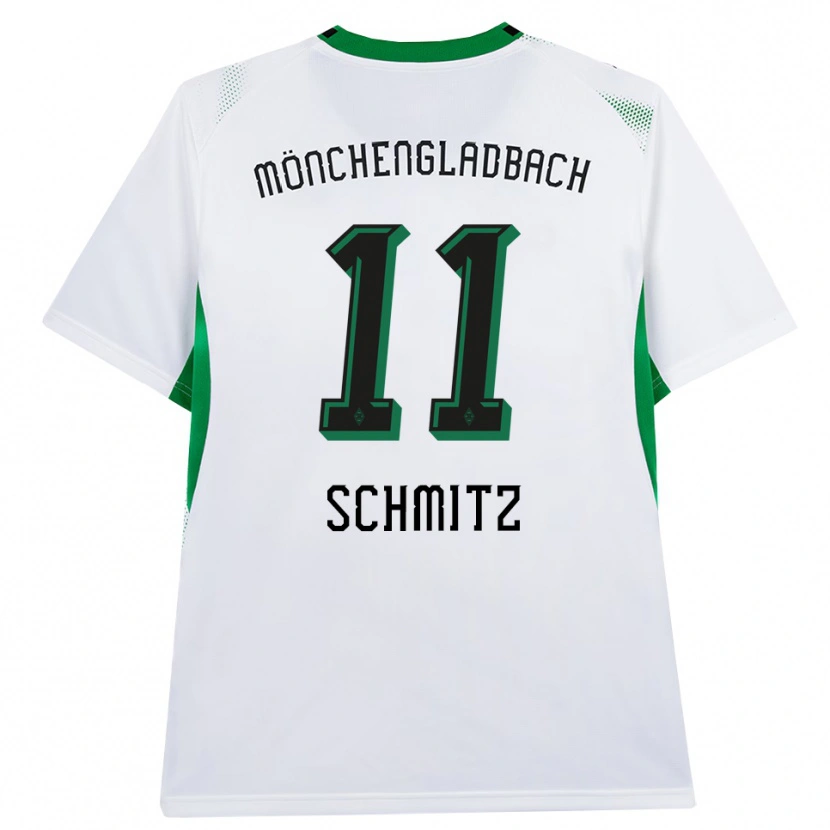 Danxen Niño Camiseta Louisa Schmitz #11 Blanco Negro Verde 1ª Equipación 2026/27 La Camisa