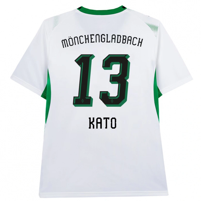 Danxen Niño Camiseta Mizuho Kato #13 Blanco Negro Verde 1ª Equipación 2026/27 La Camisa