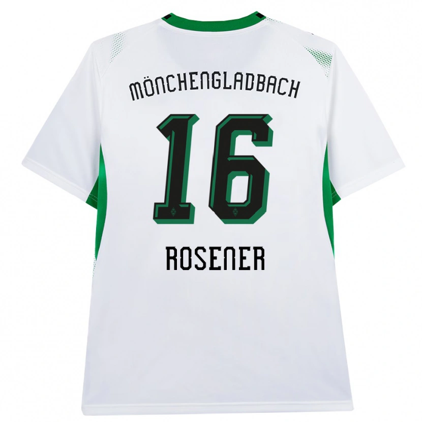 Danxen Niño Camiseta Chiara Rösener #16 Blanco Negro Verde 1ª Equipación 2026/27 La Camisa