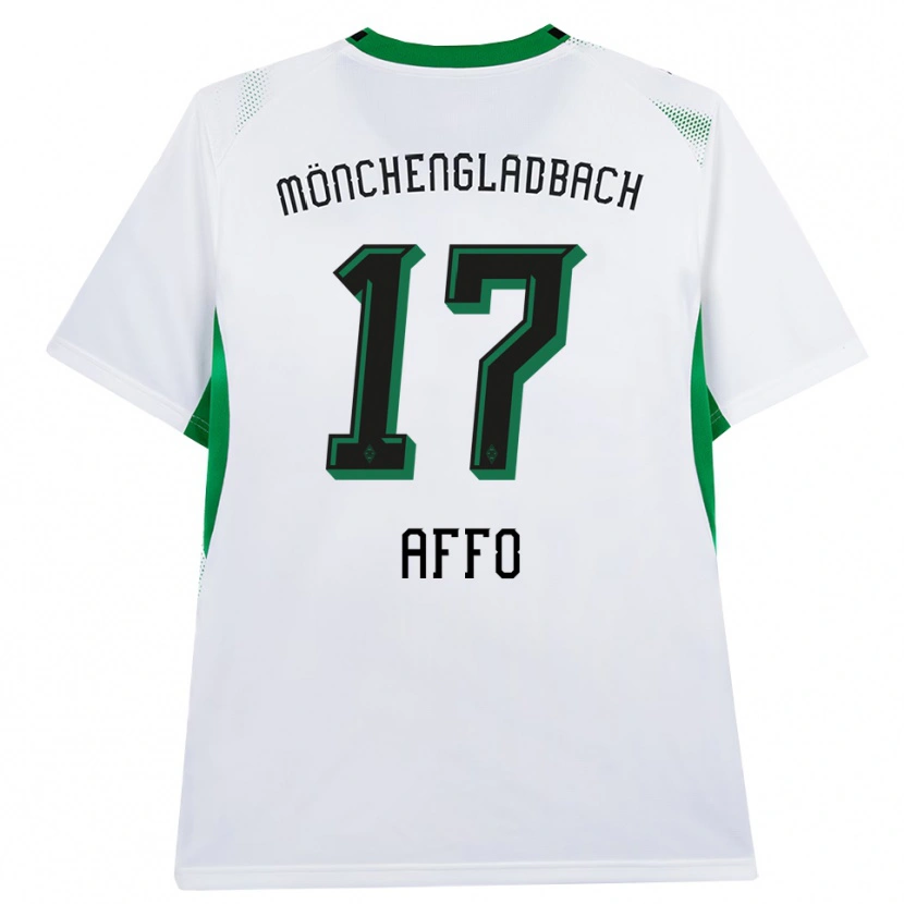 Danxen Niño Camiseta Karim Affo #17 Blanco Negro Verde 1ª Equipación 2026/27 La Camisa
