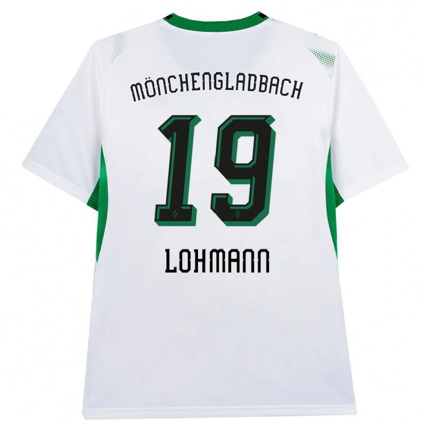 Danxen Niño Camiseta Mona Lohmann #19 Blanco Negro Verde 1ª Equipación 2026/27 La Camisa
