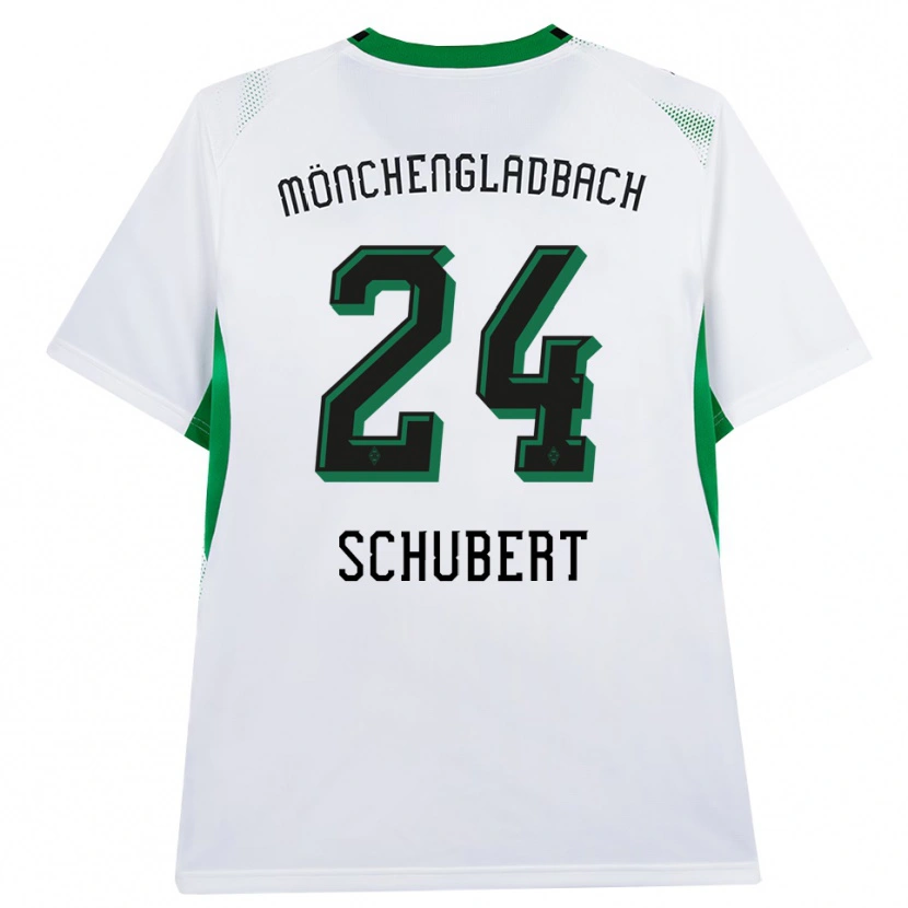 Danxen Niño Camiseta Philipp Schubert #24 Blanco Negro Verde 1ª Equipación 2026/27 La Camisa