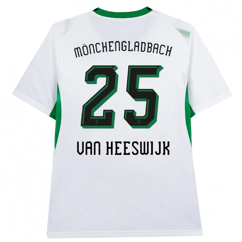 Danxen Niño Camiseta Amber Van Heeswijk #25 Blanco Negro Verde 1ª Equipación 2026/27 La Camisa