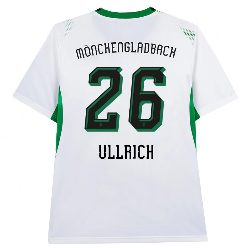 Danxen Niño Camiseta Lukas Ullrich #26 Blanco Negro Verde 1ª Equipación 2026/27 La Camisa
