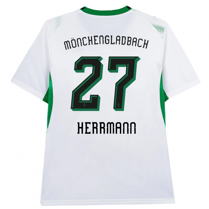 Danxen Niño Camiseta Michelle Herrmann #27 Blanco Negro Verde 1ª Equipación 2026/27 La Camisa