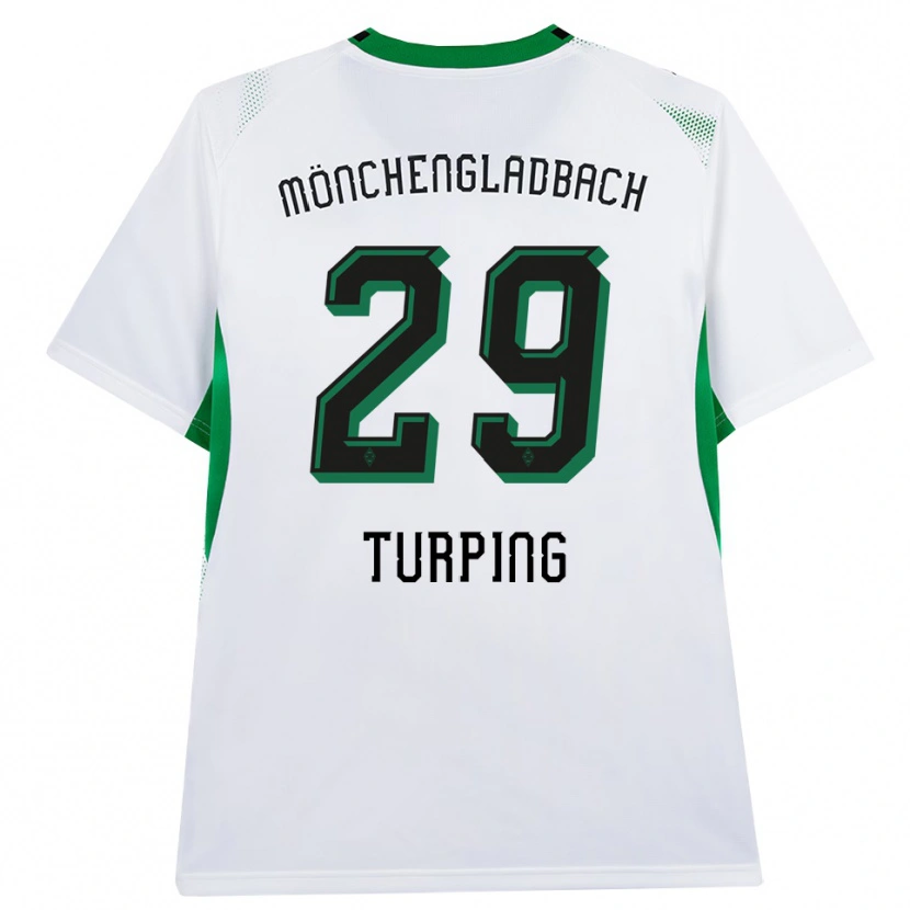 Danxen Niño Camiseta Selim Turping #29 Blanco Negro Verde 1ª Equipación 2026/27 La Camisa