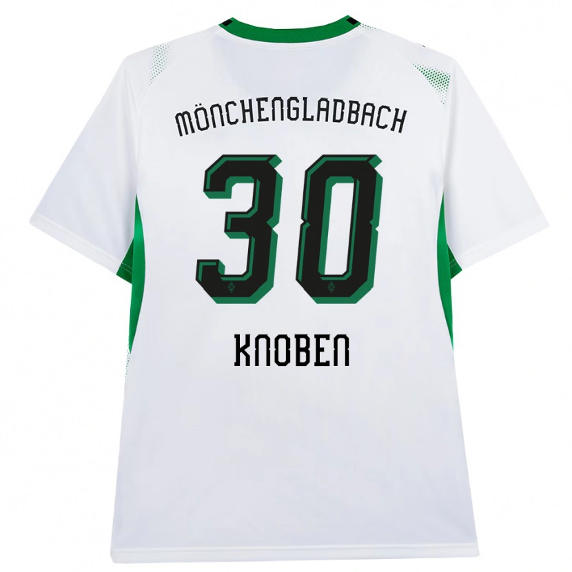 Danxen Niño Camiseta Florian Knoben #30 Blanco Negro Verde 1ª Equipación 2026/27 La Camisa