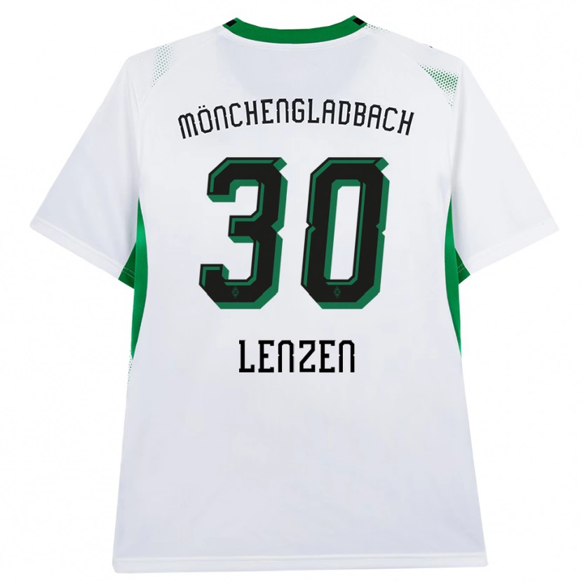 Danxen Niño Camiseta Hannah Lenzen #30 Blanco Negro Verde 1ª Equipación 2026/27 La Camisa