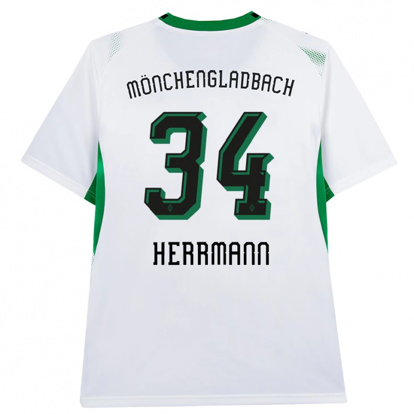 Danxen Niño Camiseta Charles Herrmann #34 Blanco Negro Verde 1ª Equipación 2026/27 La Camisa