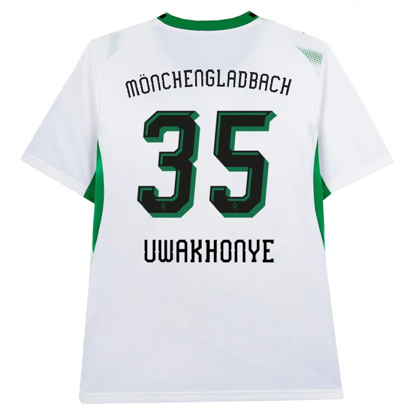 Danxen Niño Camiseta Josiah Uwakhonye #35 Blanco Negro Verde 1ª Equipación 2026/27 La Camisa