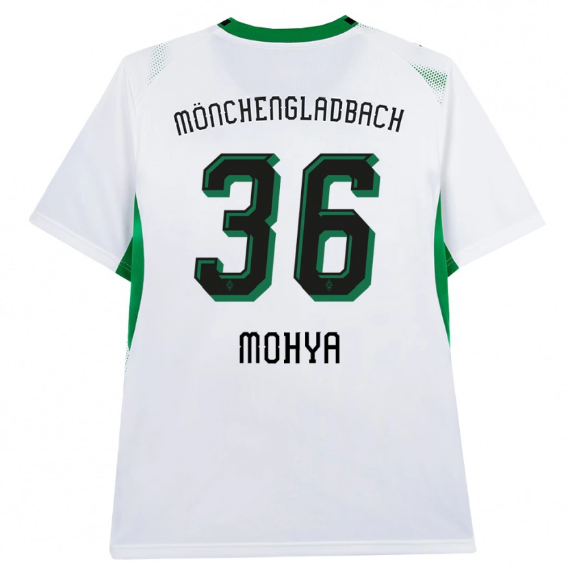 Danxen Niño Camiseta Wael Mohya #36 Blanco Negro Verde 1ª Equipación 2026/27 La Camisa