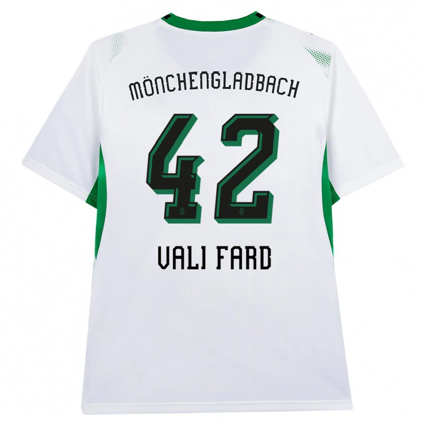 Danxen Niño Camiseta Elias Vali Fard #42 Blanco Negro Verde 1ª Equipación 2026/27 La Camisa