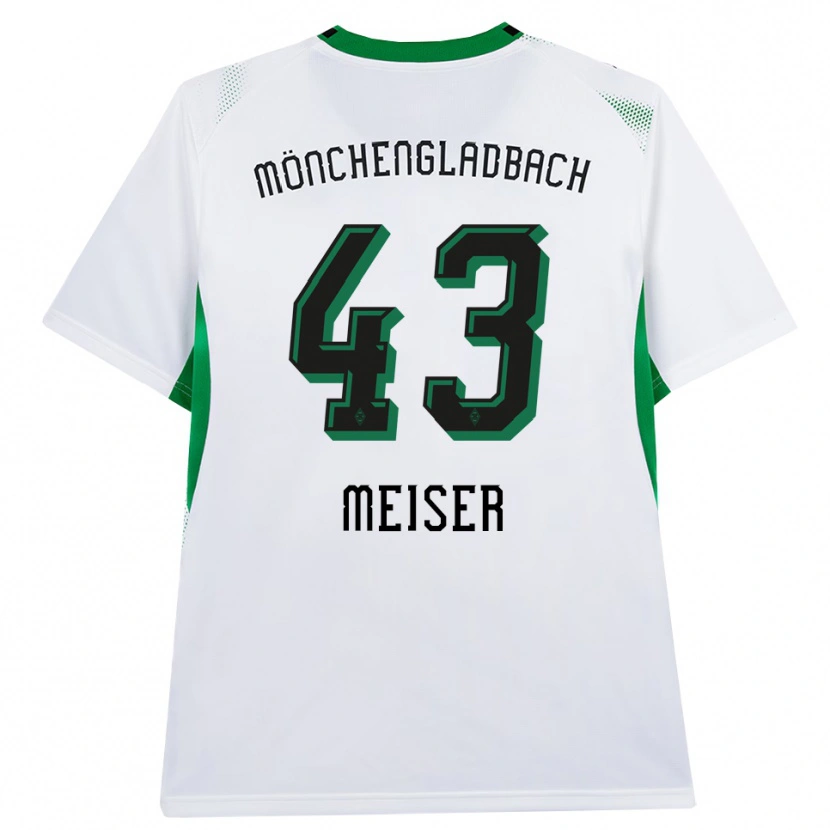 Danxen Niño Camiseta Tyler Meiser #43 Blanco Negro Verde 1ª Equipación 2026/27 La Camisa