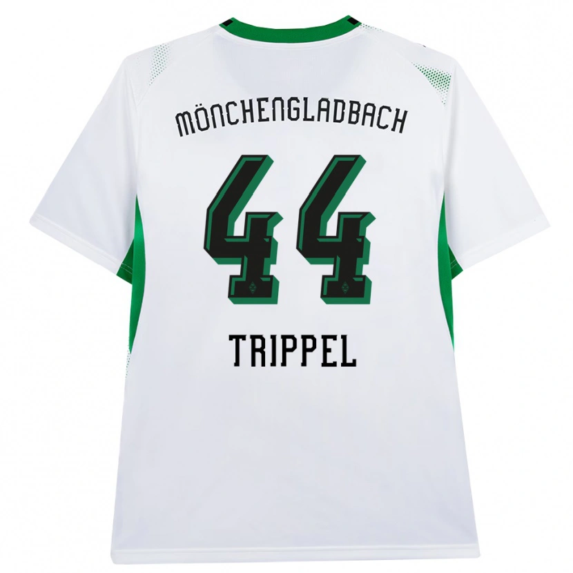 Danxen Niño Camiseta Marcello Trippel #44 Blanco Negro Verde 1ª Equipación 2026/27 La Camisa