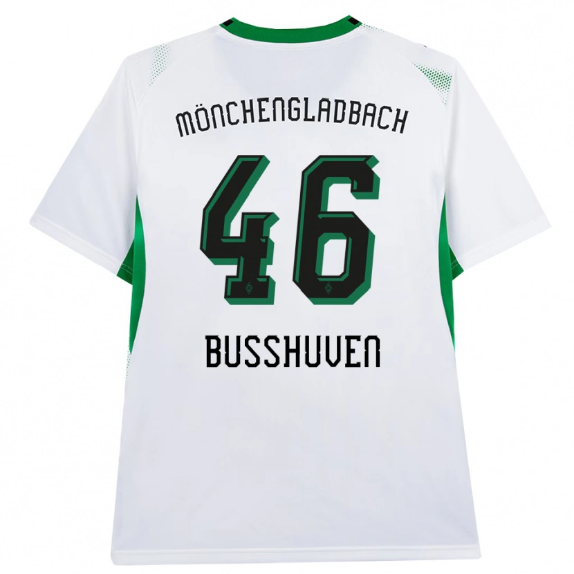 Danxen Niño Camiseta Alina Busshuven #46 Blanco Negro Verde 1ª Equipación 2026/27 La Camisa