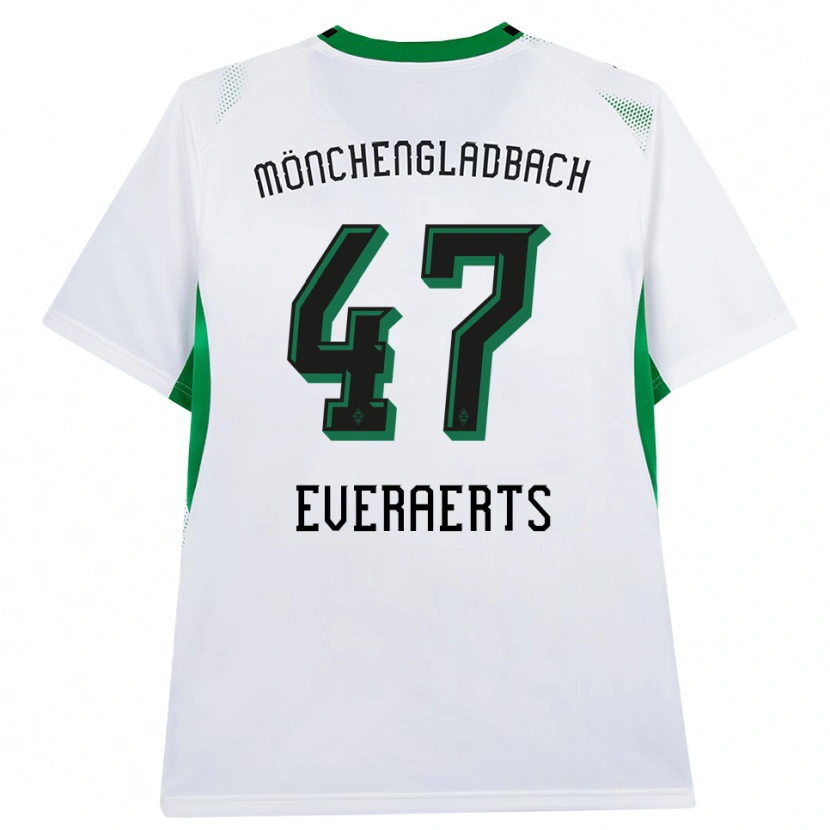 Danxen Niño Camiseta Kim Everaerts #47 Blanco Negro Verde 1ª Equipación 2026/27 La Camisa